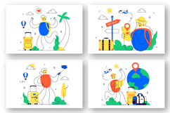 10 Solo Travel Vector Illustration Product Image 3