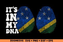 It's in my DNA Solomon Islands Flag Fingerprint Sublimation Product Image 1