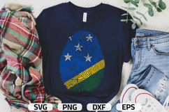 Solomon Islands Flag Fingerprint | SVG PNG DXF EPS Product Image 1