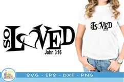 So LOVED SVG John 316 Christian Religion Verse svg, eps, dxf Product Image 1