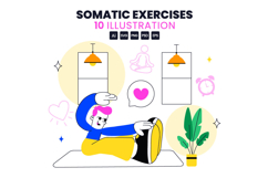 10 Somatic Exercises Illustration Product Image 1