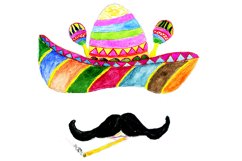 Sombrero Hat Watercolor Product Image 1