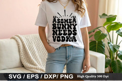 Some Bunny Needs Vodka - Easter SVG Design Product Image 1