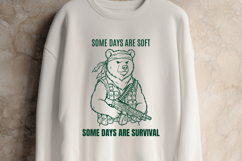 Funny Survival Bear SVG for Sarcastic Workout Shirts Design Product Image 3