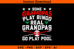 Some Grandpas Play Pool SVG Funny Billiards Grandpa Design Product Image 1