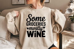 Some Groceries Mostly Wine SVG, Black Friday SVG Product Image 2