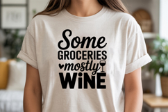 Some Groceries Mostly Wine SVG, Black Friday SVG Product Image 3
