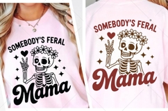 Somebody's Feral Mama SVG, Spooky Halloween SVG, Retro Funny Product Image 5
