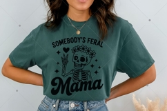 Somebody's Feral Mama SVG, Spooky Halloween SVG, Retro Funny Product Image 4