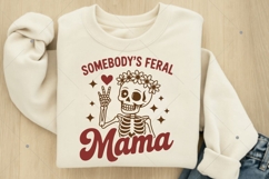Somebody's Feral Mama SVG, Spooky Halloween SVG, Retro Funny Product Image 6