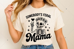 Somebody's Feral Mama SVG, Spooky Halloween SVG, Retro Funny Product Image 7