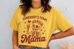Somebody's Feral Mama SVG, Spooky Halloween SVG, Retro Funny Product Image 8