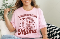 Somebody's Feral Mama SVG, Spooky Halloween SVG, Retro Funny Product Image 9