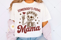 Somebody's Feral Mama SVG, Spooky Halloween SVG, Retro Funny Product Image 3