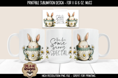 Easter Bunny in Cups - Four Sublimation Mug 11 &amp; 15 oz PNGs Product Image 6