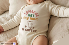Baby &amp; Kids Coffee Mom SVG T-shirt Design Product Image 2