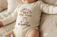 Baby & Kids Coffee Mom SVG T-shirt Design Product Image 2