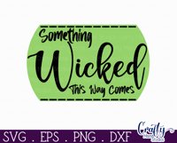 Farmhouse Halloween Round Sign, Something Wicked Comes Svg Product Image 2