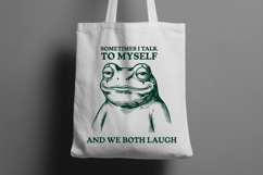 Funny Frog Sometimes I Talk To Myself SVG Clown Toad Product Image 2