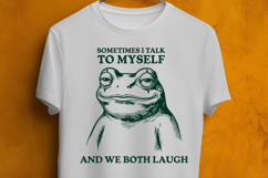 Funny Frog Sometimes I Talk To Myself SVG Clown Toad Product Image 3