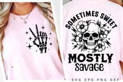 Sometimes Sweet Mostly Savage SVG PNG, Sarcastic Snarky Product Image 2