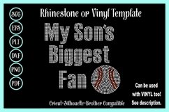 Son Rhinestone or Vinyl SVG Template - Baseball Product Image 1