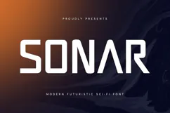 Sonar - Modern Futuristic Sci-fi Font Product Image 1