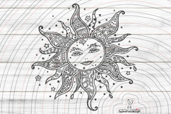 Sun cutting file SVG DXF Product Image 1