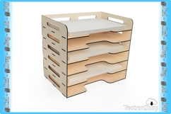 Tiered Paper and Sheet Holder - Decorative Template for cnc Product Image 5