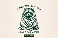 Funny Raccoon SVG Sarcastic Blanket Burrito Cut File Product Image 1