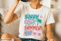 Sorry Can’t Summer Bye Teacher SVG PNG Design Product Image 2