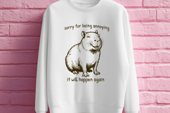 Funny Capybara SVG for Sarcastic Shirts - Relatable Animal Product Image 2
