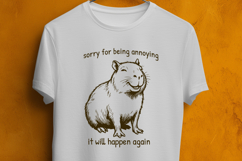Funny Capybara SVG for Sarcastic Shirts - Relatable Animal Product Image 3