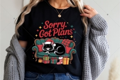 Sorry got plan PNG, Funny Christmas PNG, Christmas Cat PNG Product Image 5