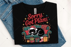 Sorry got plan PNG, Funny Christmas PNG, Christmas Cat PNG Product Image 6