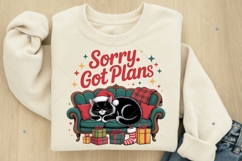Sorry got plan PNG, Funny Christmas PNG, Christmas Cat PNG Product Image 1