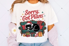 Sorry got plan PNG, Funny Christmas PNG, Christmas Cat PNG Product Image 3