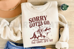 Sorry Gotta Go The Vibes Are Off SVG Product Image 2