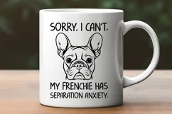 French Bulldog Separation Anxiety SVG DXF, Frenchie Clipart Product Image 2