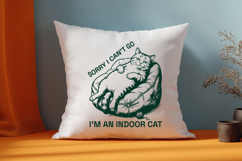 Sorry I Cant Go Im An Indoor Cat SVG Introvert Design Product Image 2