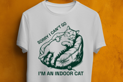 Sorry I Cant Go Im An Indoor Cat SVG Introvert Design Product Image 3