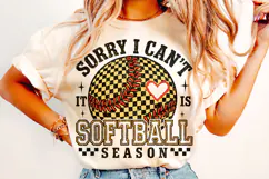Sorry I Can't it is Softball Season PNG, Retro Softball PNG Product Image 1