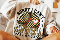 Sorry I Can&#039;t it is Softball Season PNG, Retro Softball PNG Product Image 2