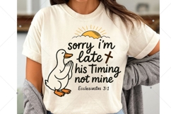 Sorry I'm late Bible verse PNG, Ecclesiastes 3:1, Scripture Product Image 3
