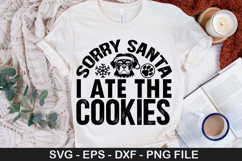 Funny Christmas Dog Saying SVG Design - Sorry Santa I Ate Th Product Image 4