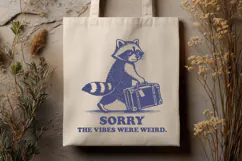 Funny Raccoon SVG Sorry the Vibes Were Weird Sarcastic PNG Product Image 3