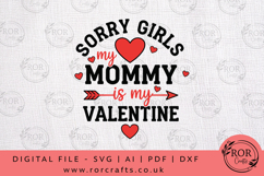 Mommy Is My Valentine Quote SVG Design Product Image 1