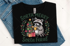 Sorta Merry Sorta Feral PNG, Christmas Feral girl Png, Funny Product Image 2