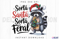 Sorta Santa Sorta Feral Sublimation PNG Product Image 1