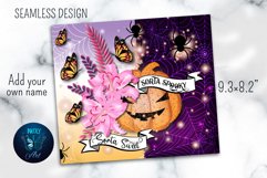 Halloween tumbler wrap sublimation design with quote Sorta Sweet Sorta Spooky, pumpkin, spiderweb, spiders, flowers and butterflies. 20 oz skinny tumbler png file for download. 